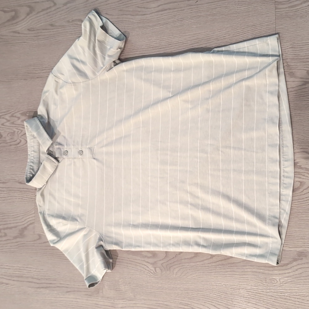 lululemon athletica Light Gray Striped Men's Polo